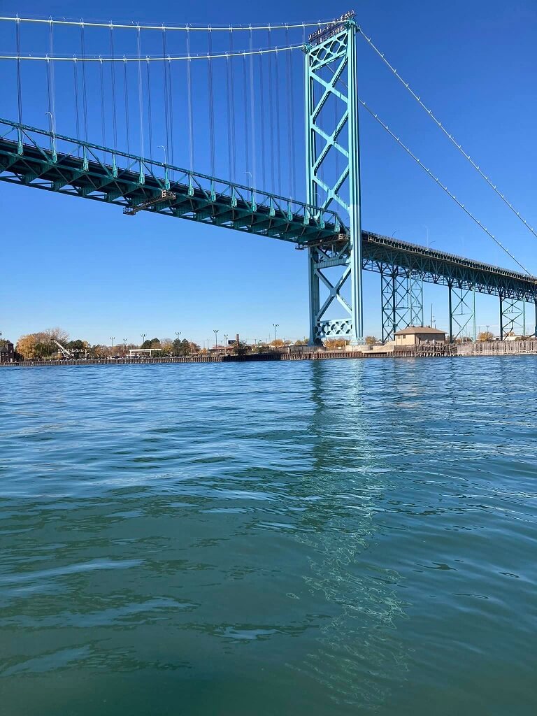Good walleye bite on the Detroit River near the Ambassador Bridge